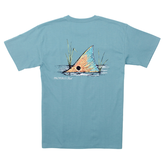 Properly Tied Coastal Sky Redfish Tail Shirt