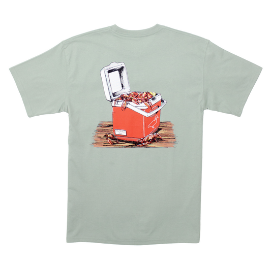 Properly Tied Chrome Grey Crawfish Cooler Shirt