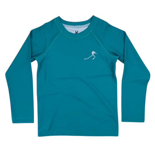 Buck Brothers Cypress Teal Bolt Rash Guard