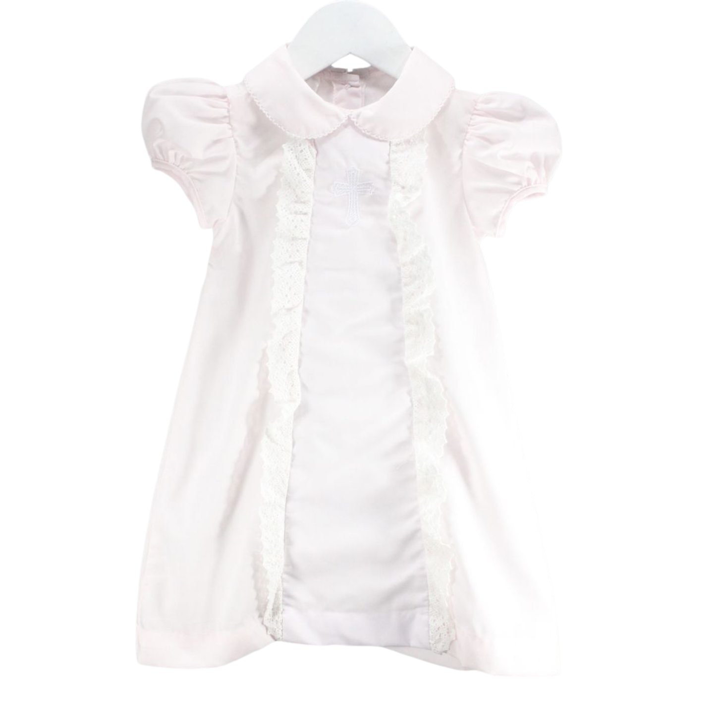 Baby Blessings Pink Cross Olivia Dress