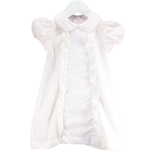 Baby Blessings Pink Cross Olivia Dress