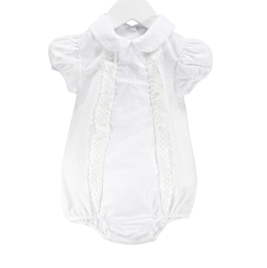 Baby Blessings White Cross Olivia Bubble