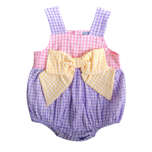 T.S.B. Pastel Colorblock Bow Bubble