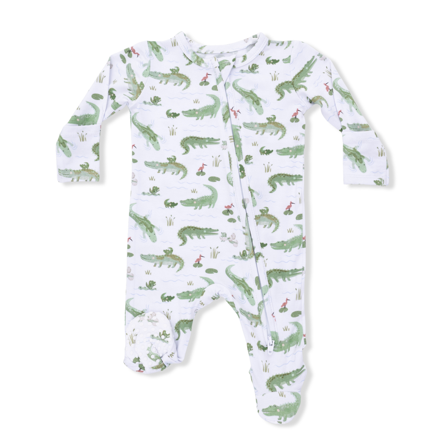 Angel Dear Crayon Alligators - 2 Way Zipper Footie