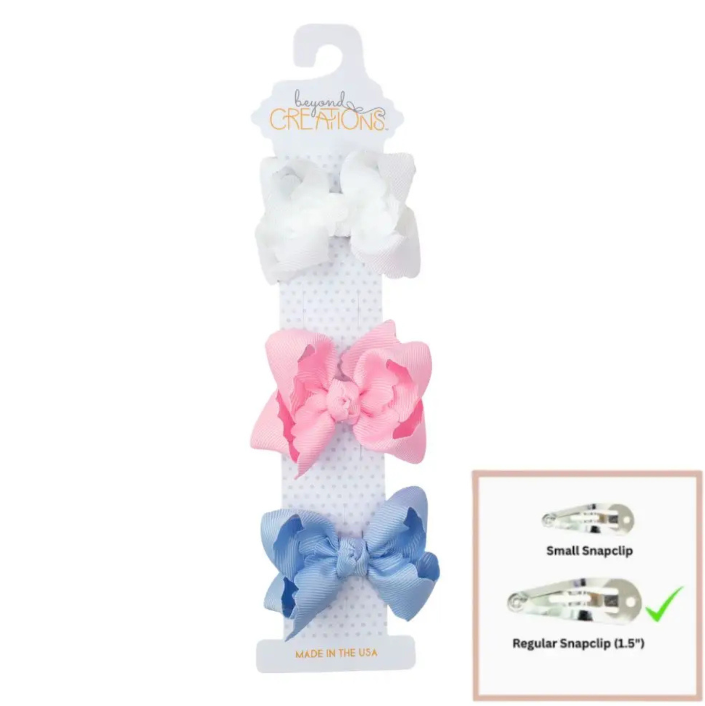 Beyond Creation 3 Pack Small Scallop Bows - Light Pack