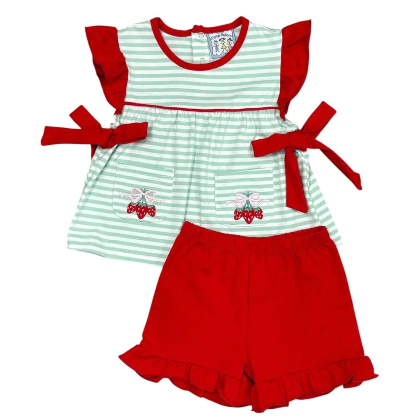 T.S.B. Strawberry Tie Short Set