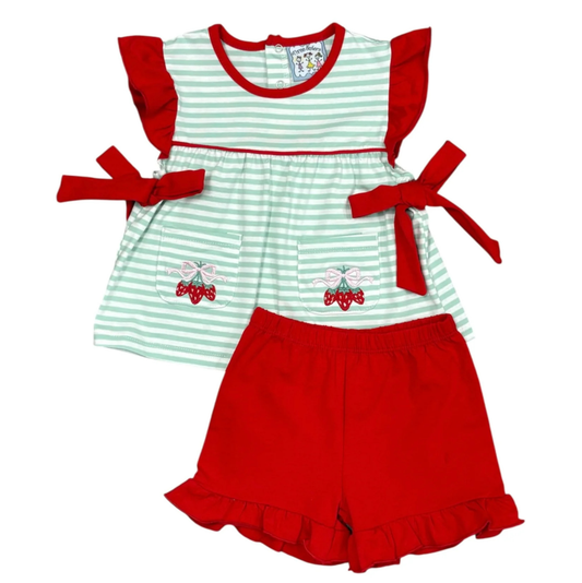T.S.B. Strawberry Tie Short Set