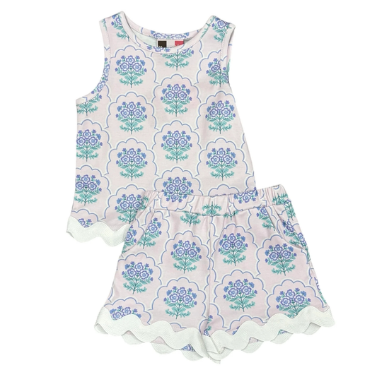 Banana Split Fancy Me Floral Abigail Short Set
