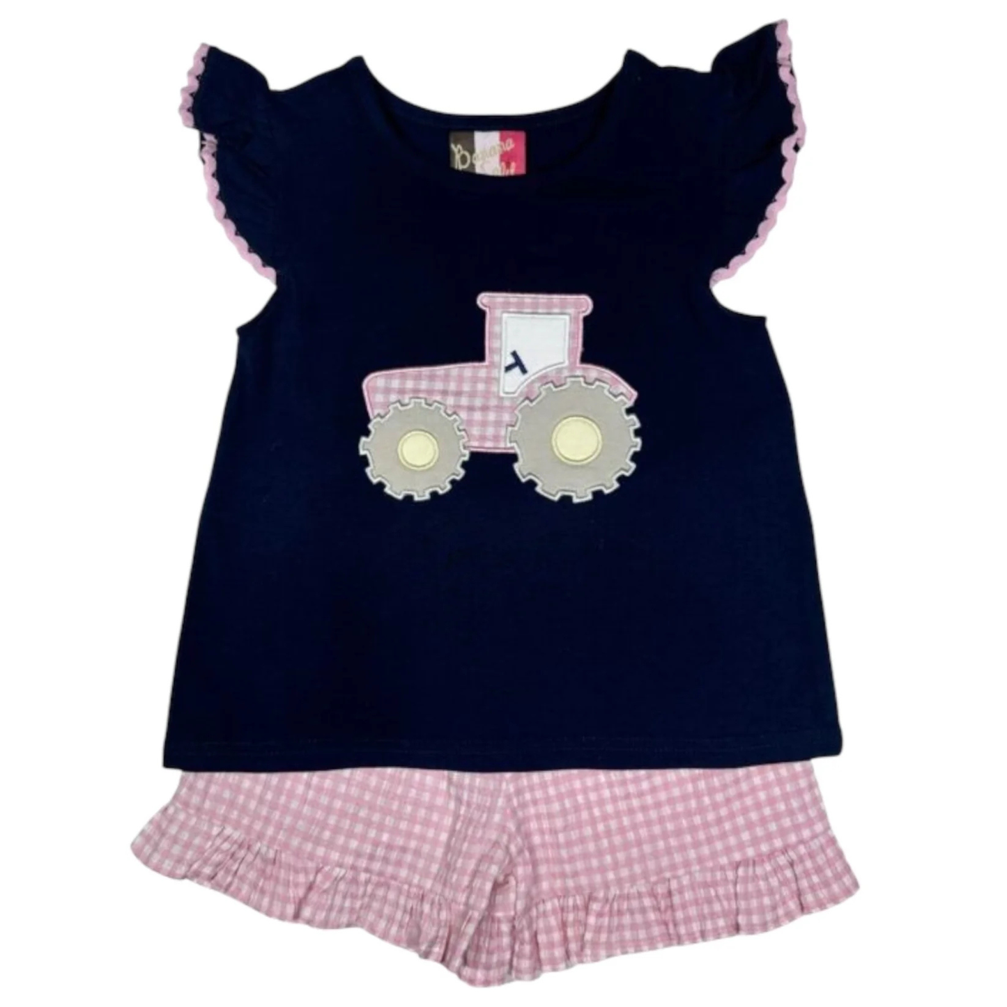 Banana Split Tractor Appl. Ruffle Short Set