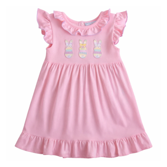 Three Sisters Bunny Applique Dress