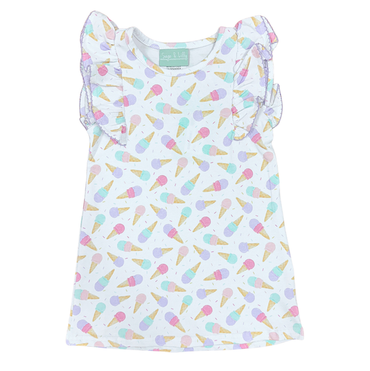 Sage & Lilly Ice Cream Flutter Sleeve Dress