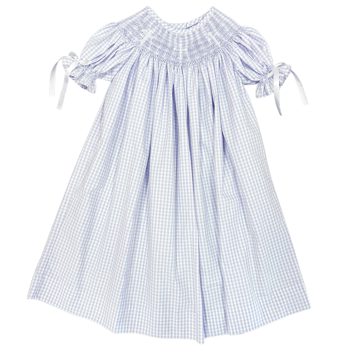 Three Sisters Faith Smocked Bishop Dress -Lavender Gingham