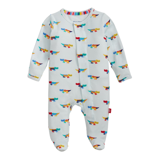 Magnetic Me Crocodile Colorpop Blue Modal Footie