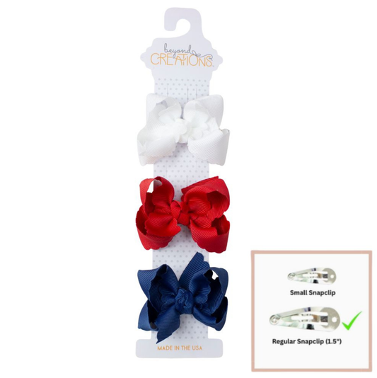Beyond Creations 3 Pack Small Scallop Bows - Classic Pack