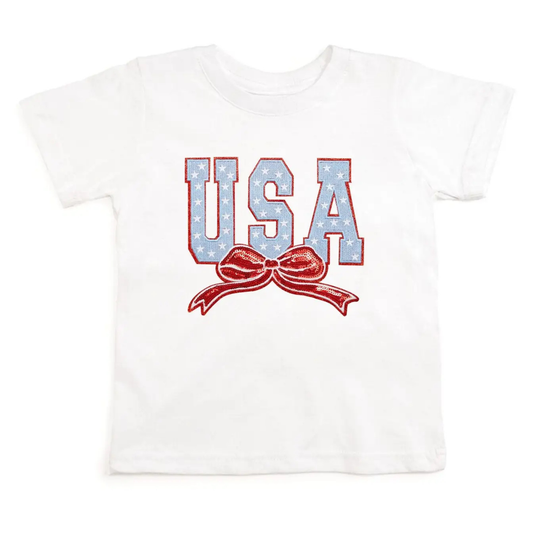 Sweet Wink USA Stars & Bow Patch Tee