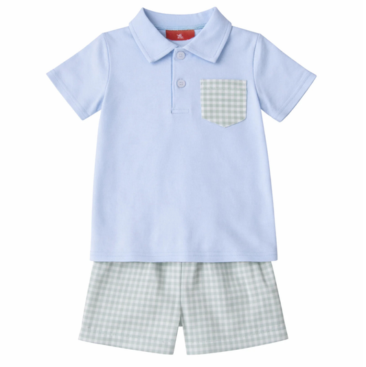 Millie Jay Blue & Green Miles Short Set
