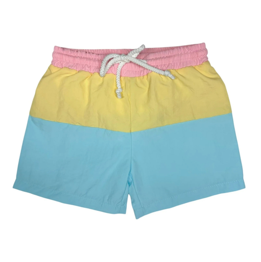 Millie Jay Pastel Colorblock Swim Trunks