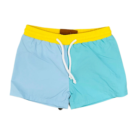 Millie Jay Yellow, Mint, & Blue Swim Trunks