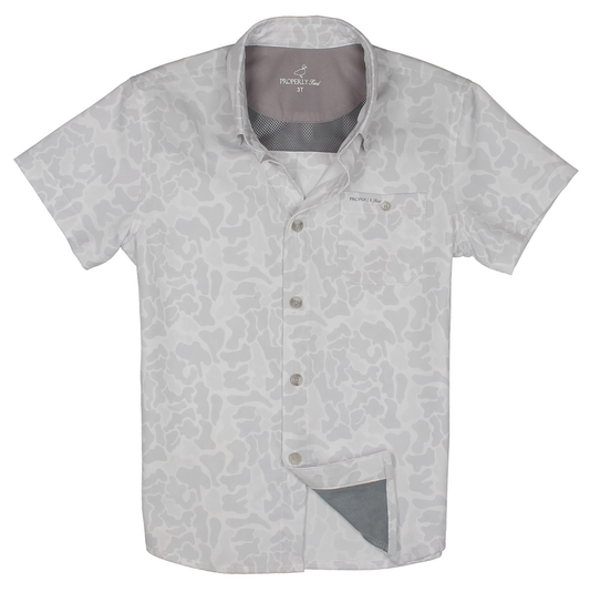 Properly Tied Sportsman Field Shirt Snow Camo