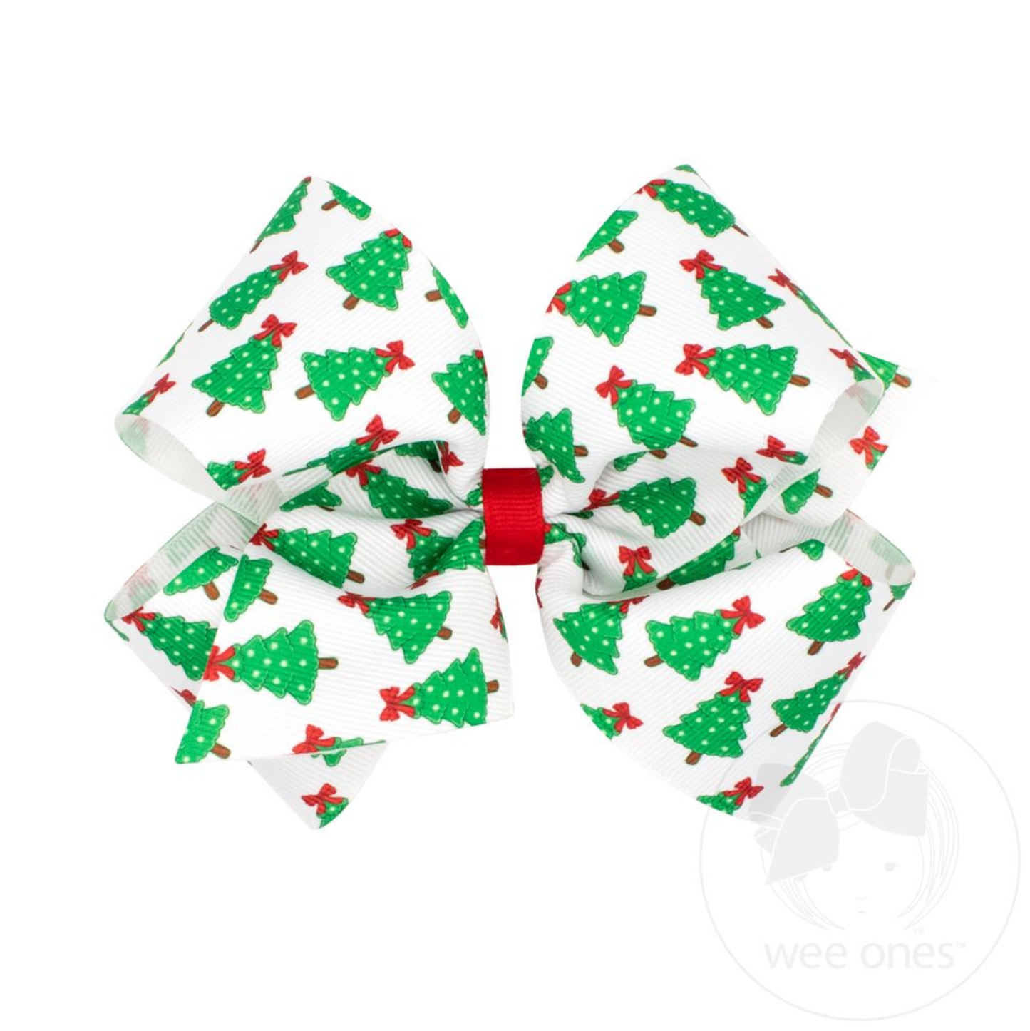 Wee Ones Christmas Tree Print Bow - King