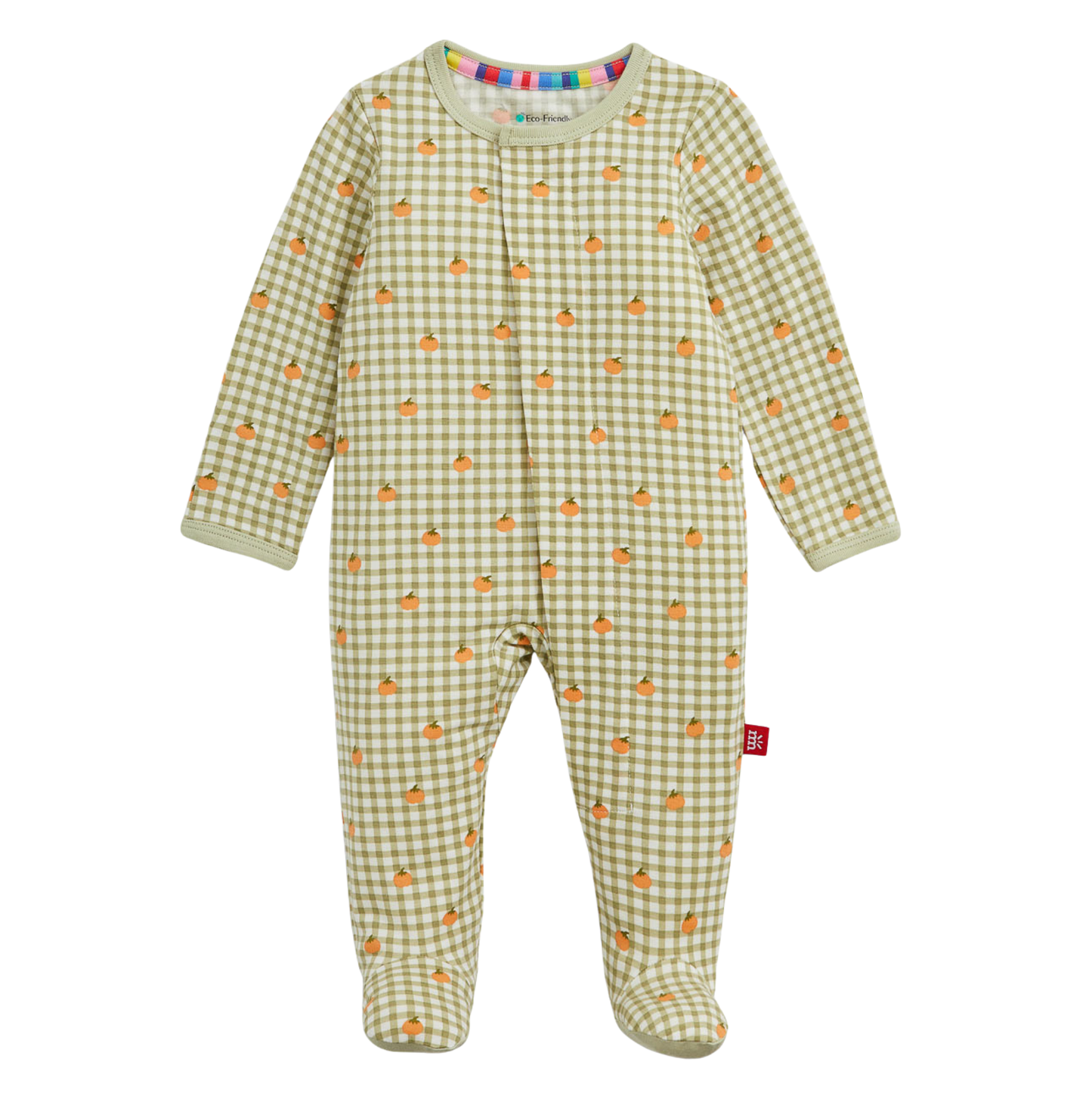 Magnetic Me Pumpkin Plaid Modal Footie