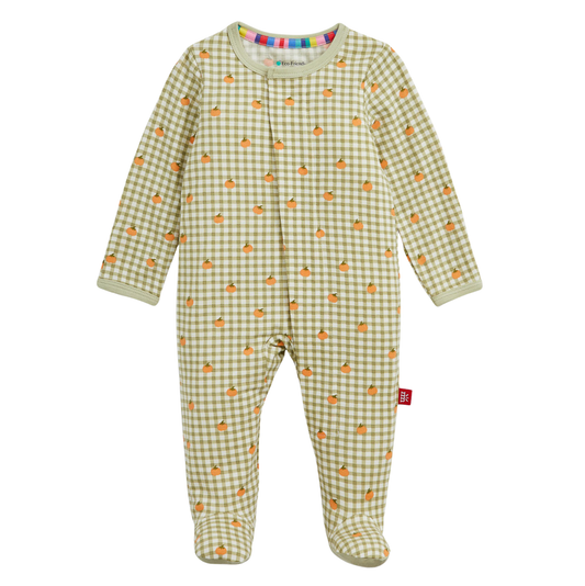 Magnetic Me Pumpkin Plaid Modal Footie