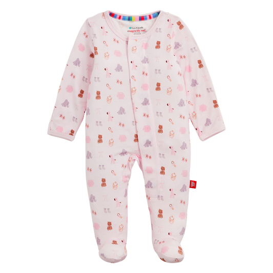 Magnetic Me Nursery Nostalgia Pink Modal Footie