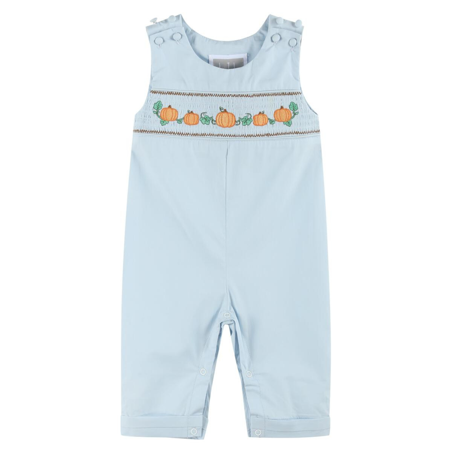 Lil Cactus Blue Smocked Pumpkin Longall
