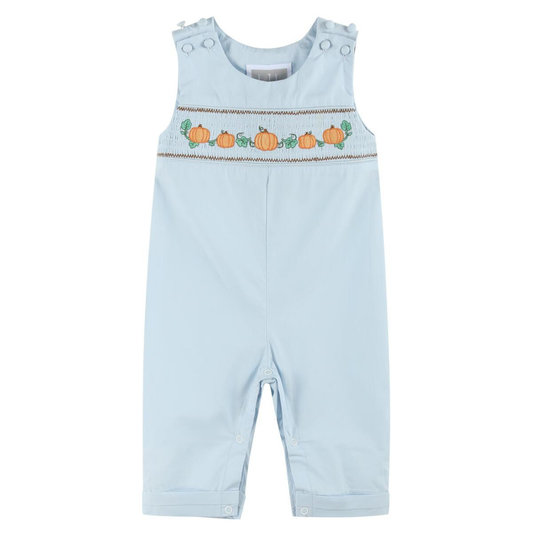 Lil Cactus Blue Smocked Pumpkin Longall