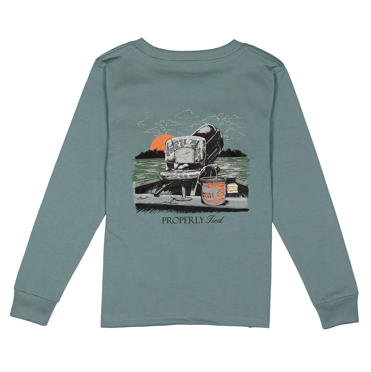 Properly Tied Steel Blue Gone Fishin' LS Shirt