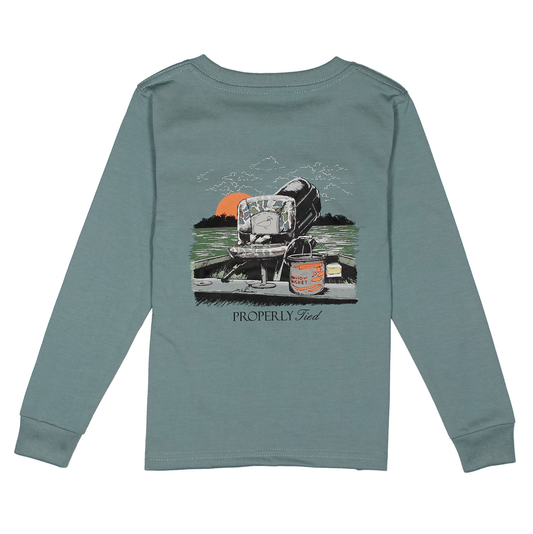 Properly Tied Steel Blue Gone Fishin' LS Shirt
