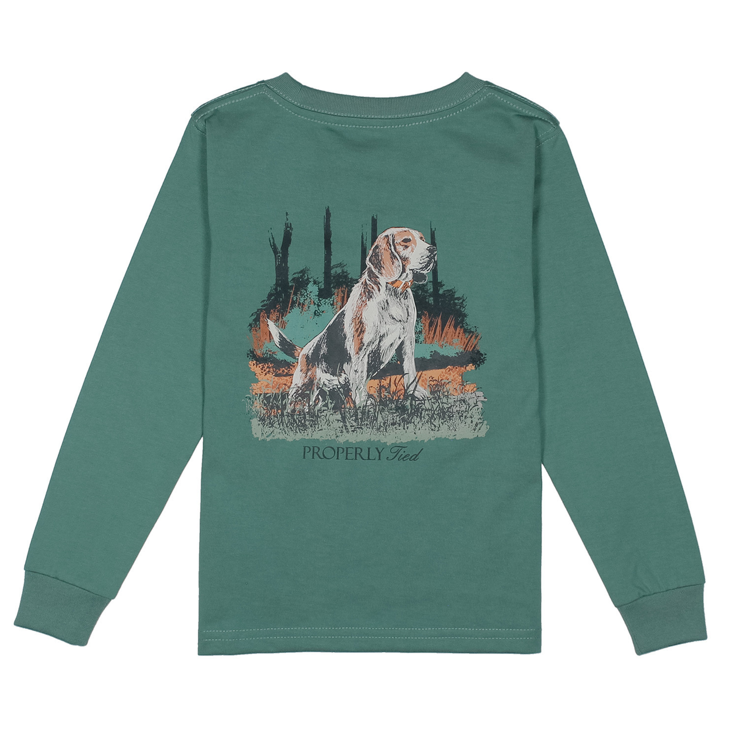 Properly Tied Marine Green Beagle LS Shirt