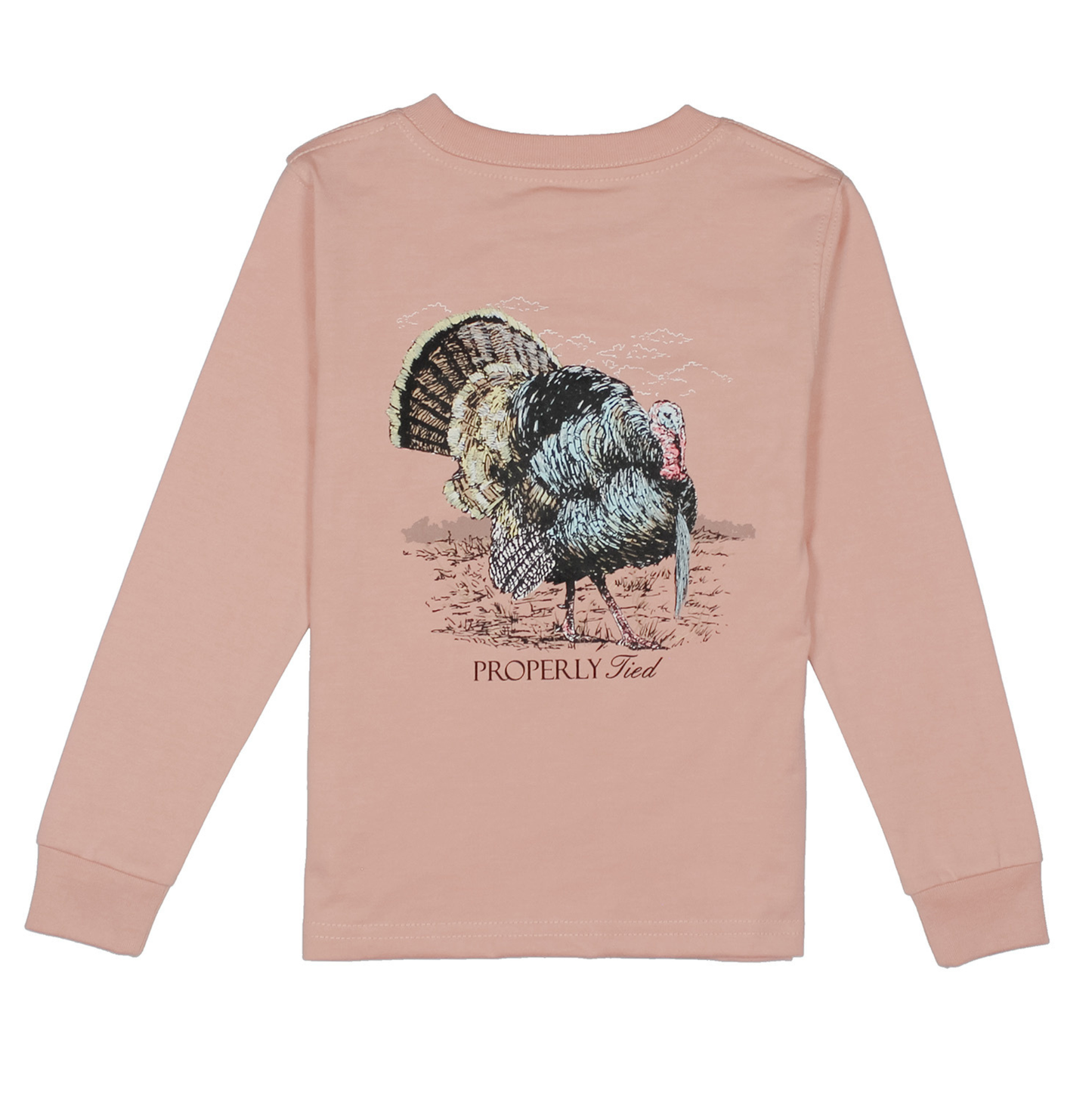 Properly Tied Peach Gobbler LS Shirt