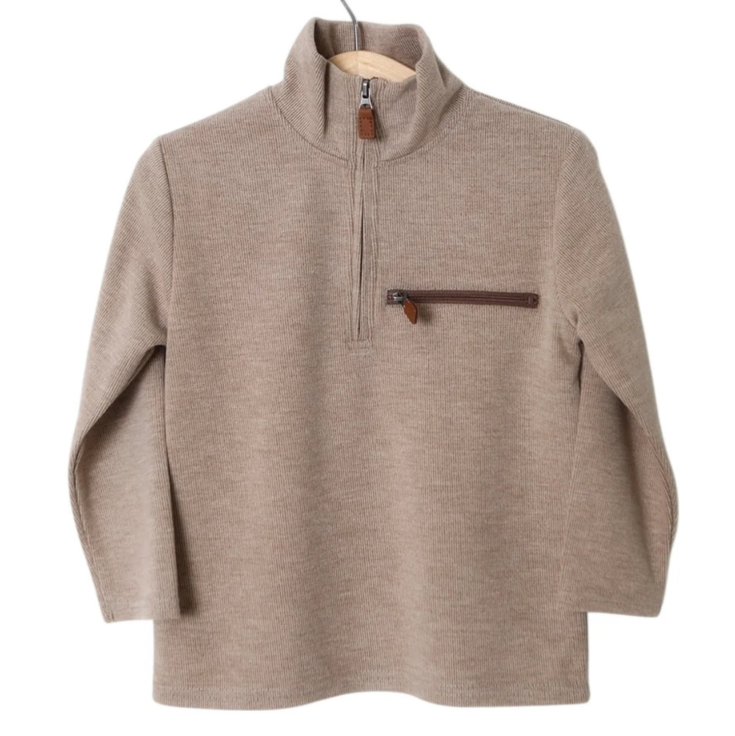 Millie Jay Kingston Quarter Zip Pullover - Tan