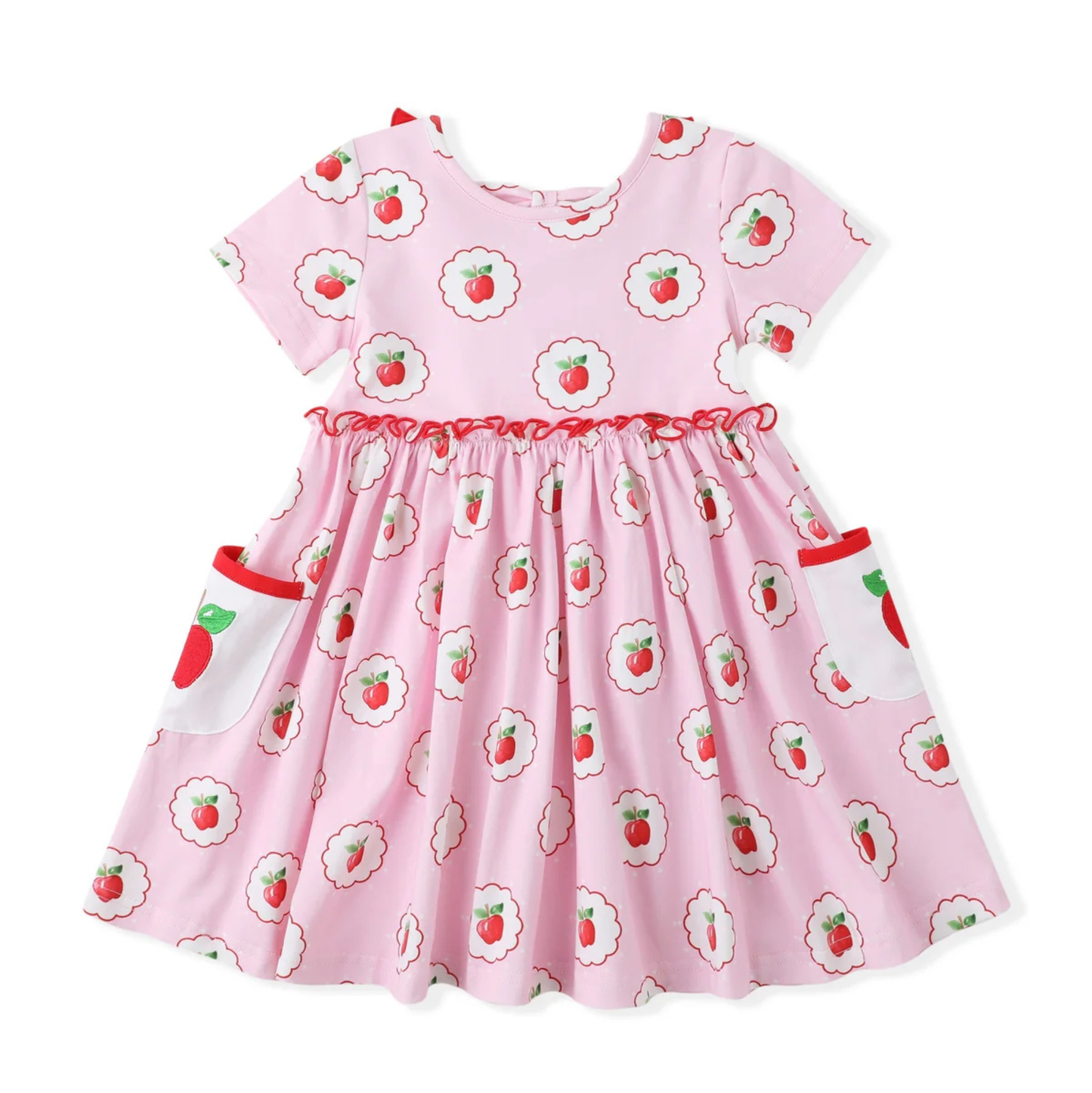 Swoon Back to School Apple Pocket Dress