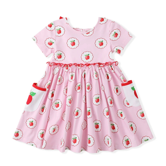 Swoon Back to School Apple Pocket Dress