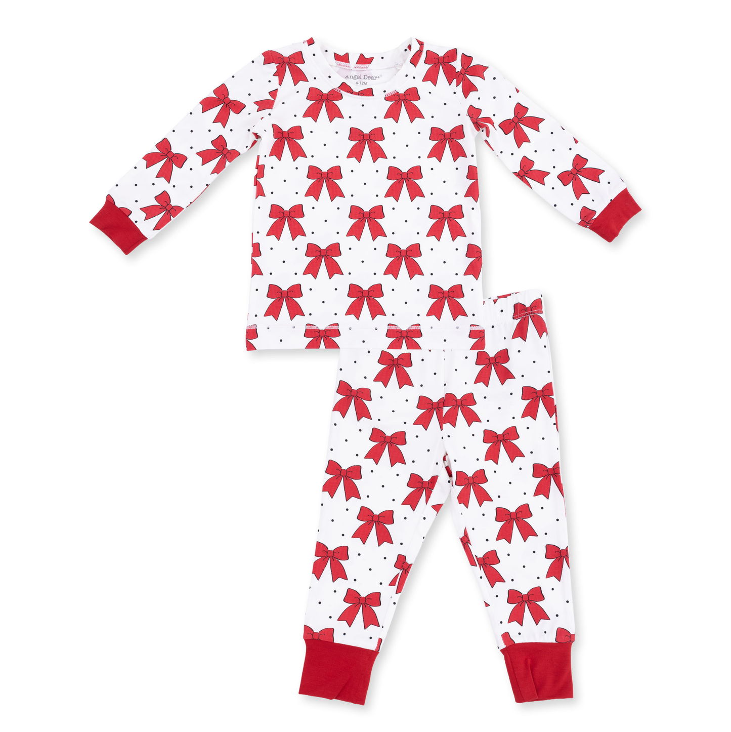 Angel Dear Festive Bows - LS Loungewear Set