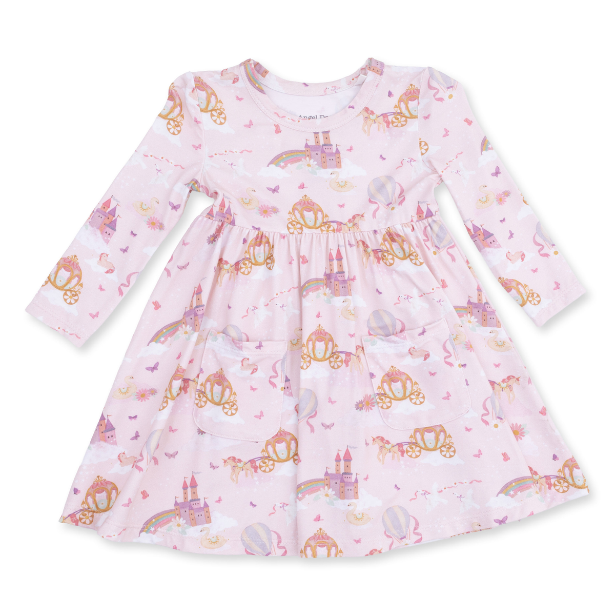 Angel Dear Princess Unicorns & Castle - Twirly LS Dress & Shorts