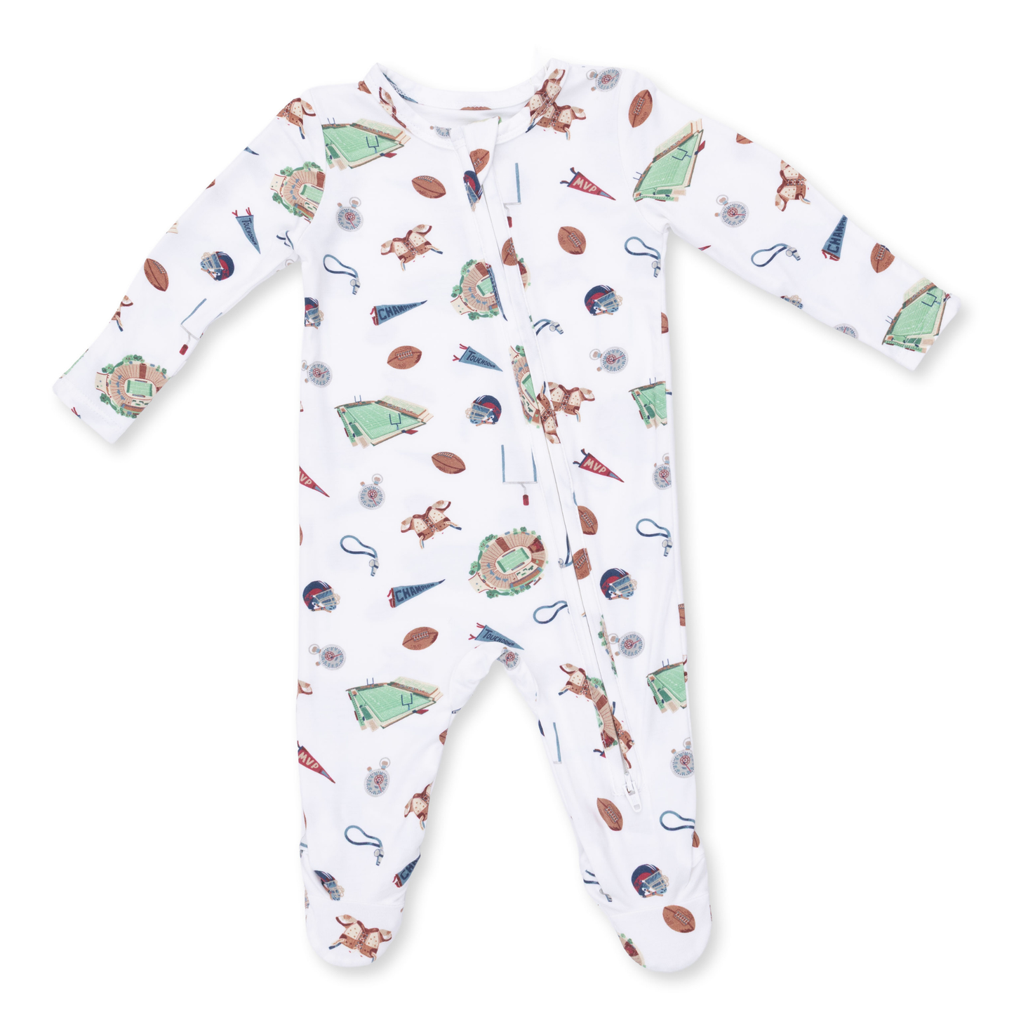 Angel Dear Vintage Football - 2 Way Zipper Footie