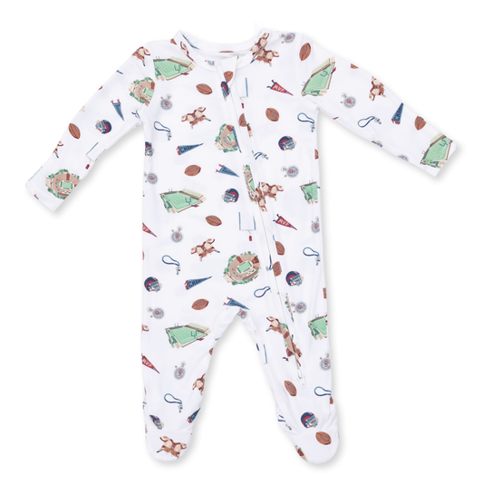 Angel Dear Vintage Football - 2 Way Zipper Footie