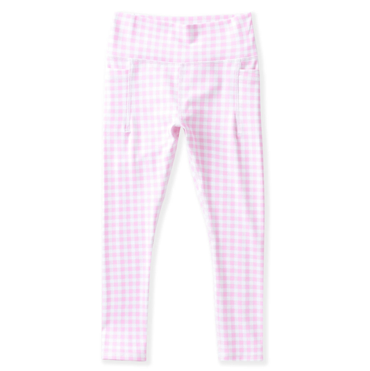 Swoon Active Pink Gingham Active Leggings