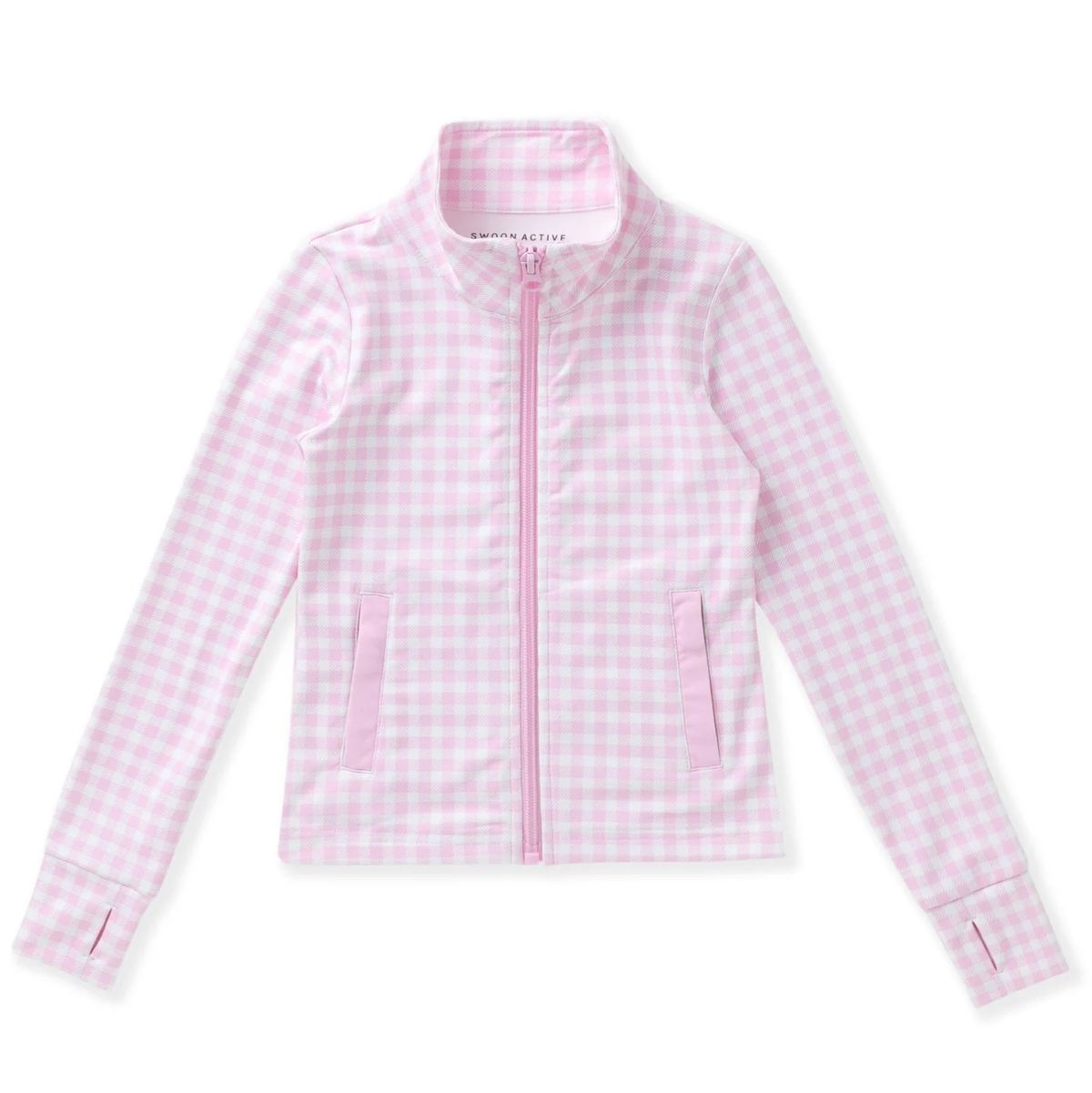 Swoon Active Pink Gingham Active Jacket