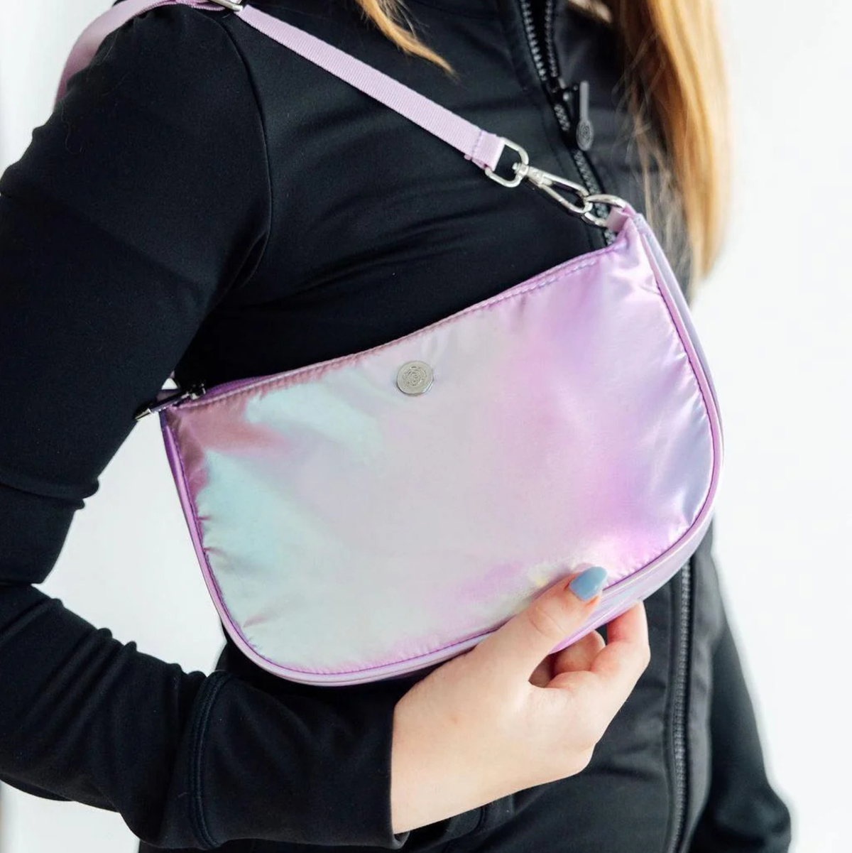 Lilac Iridescent Twirl & Go Purse