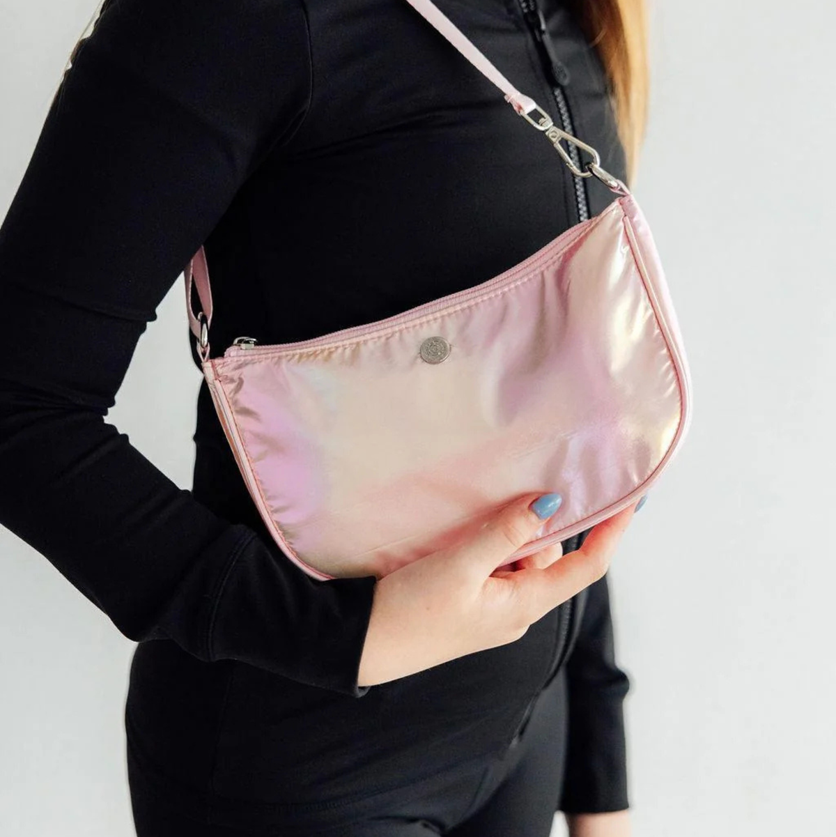 Pink Iridescent Twirl & Go Purse