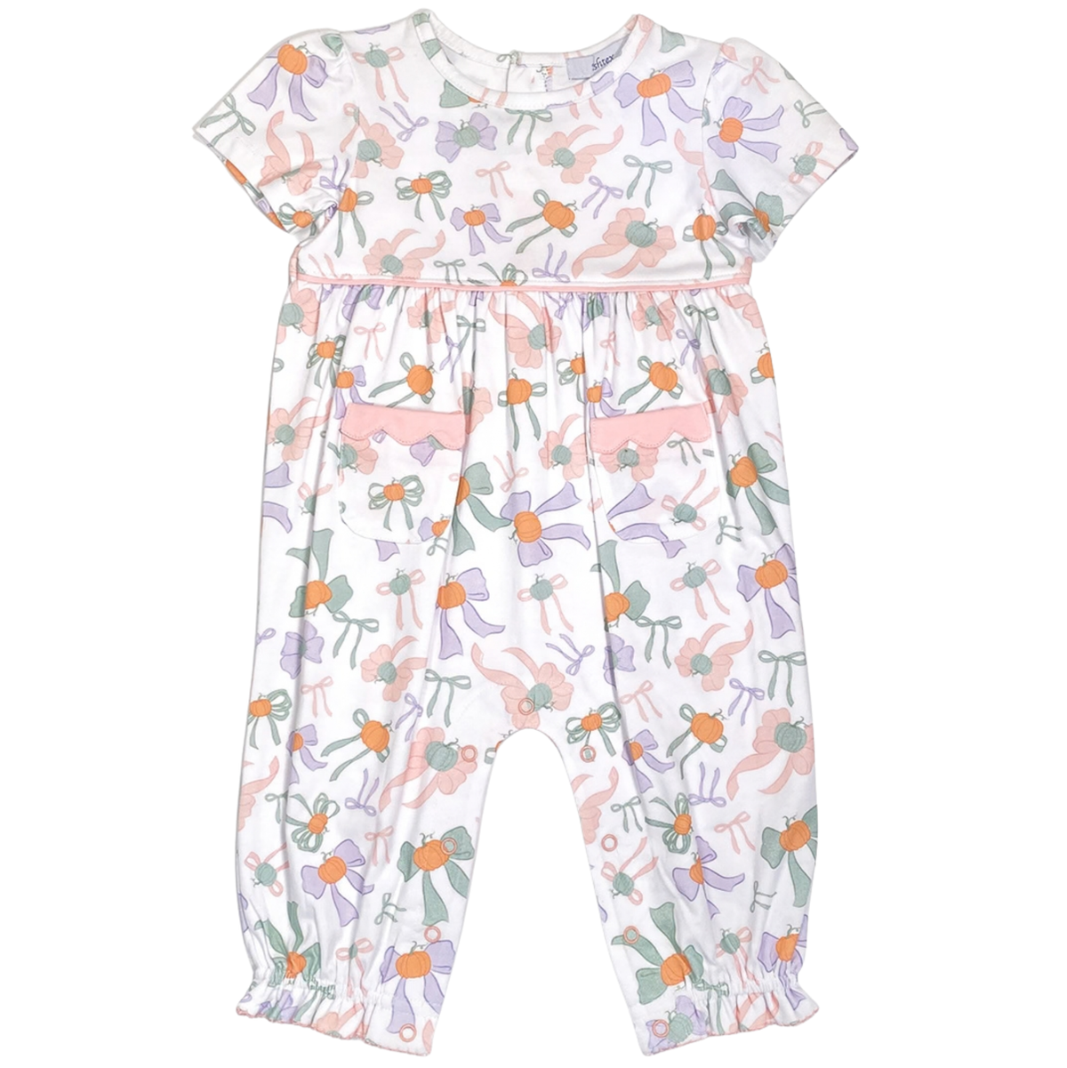 Ishtex Pumpkin Bows Romper