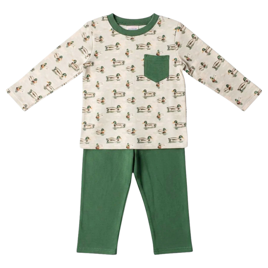 Banana Split Mallard Duck Pant Set