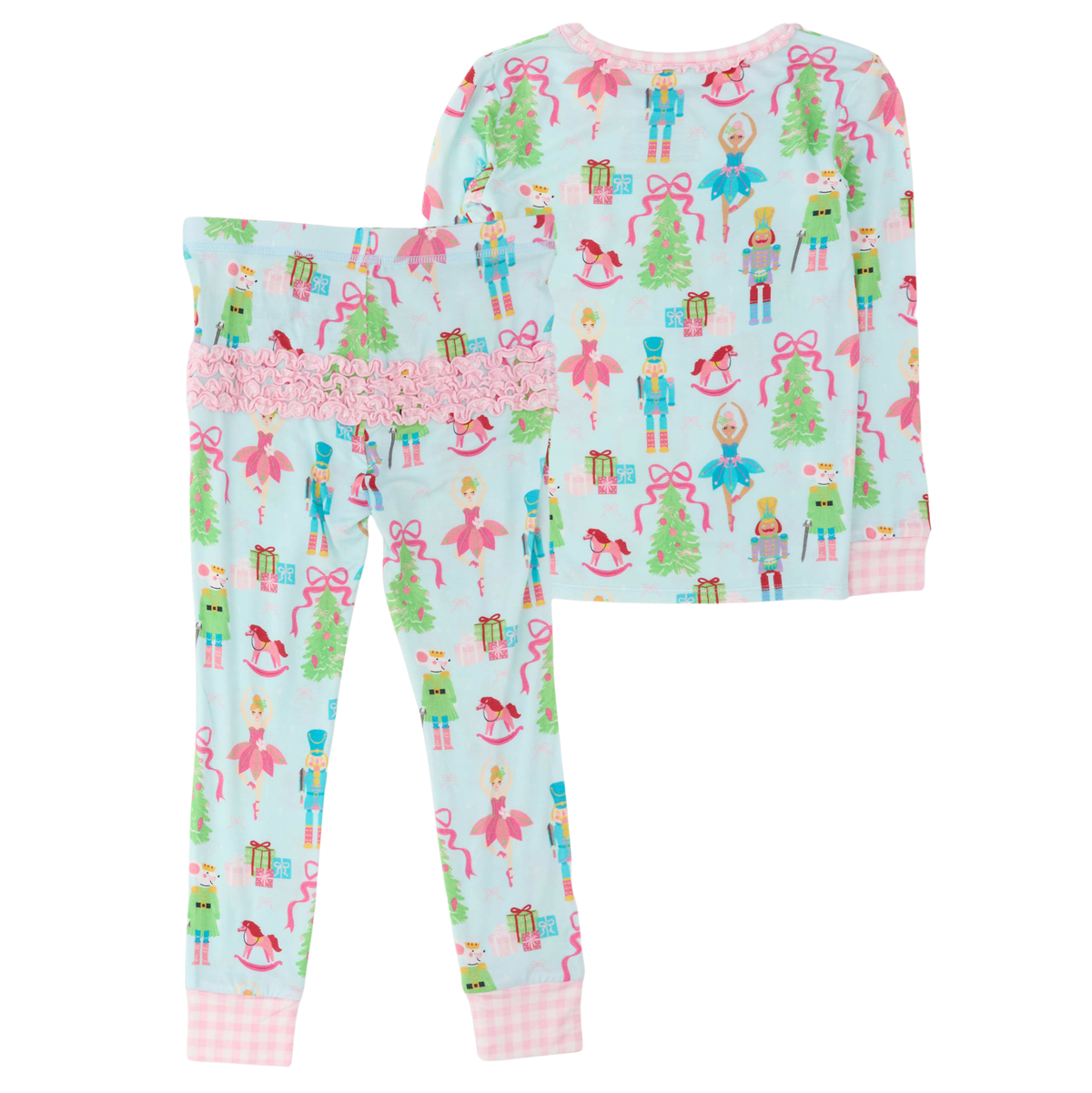 Softsnooze Nutcracker Wishes Ruffle LS PJ Set