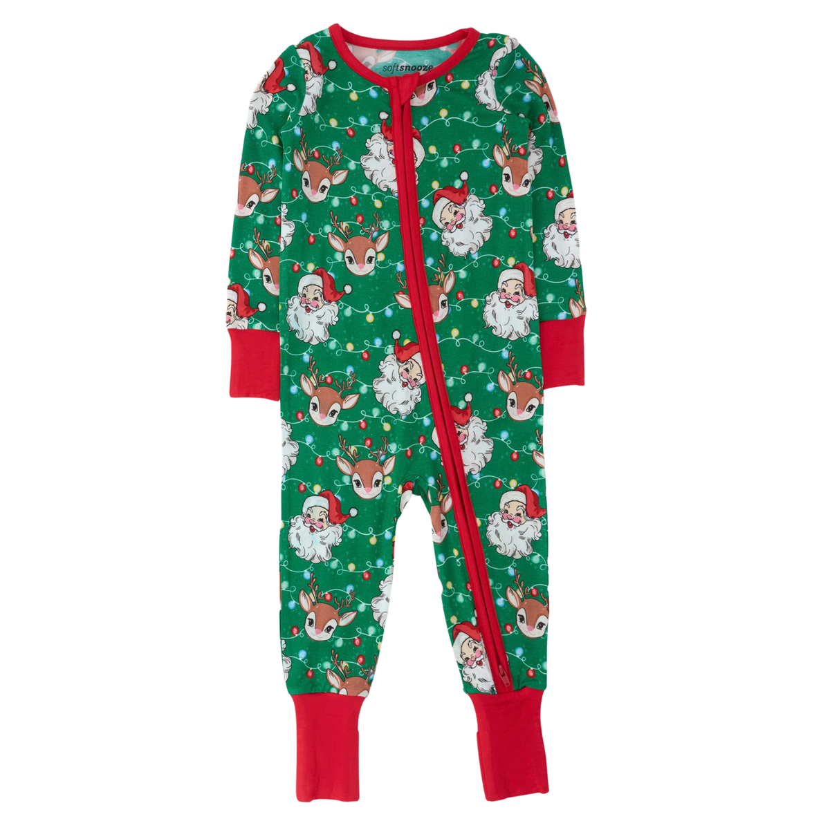 Softsnooze Up On the Housetop Convertible One Piece Pajama