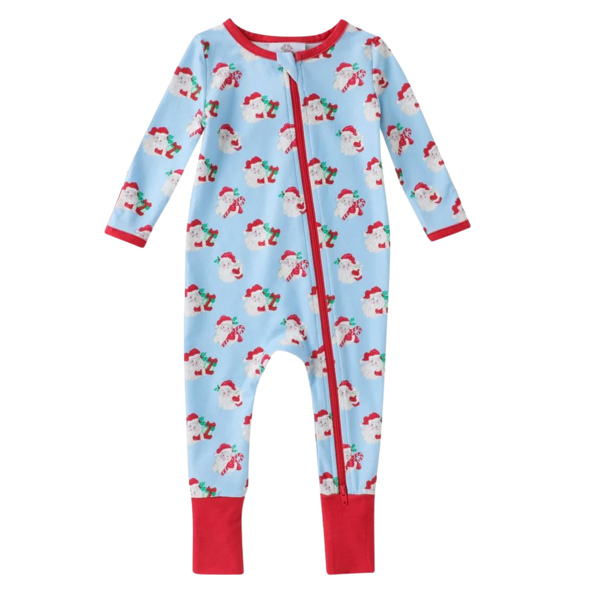 Swoon Butterknit Layette - Blue Santa