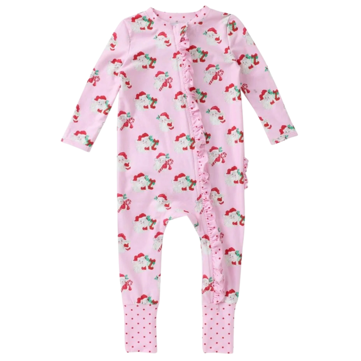 Swoon Butterknit Layette - Pink Santa
